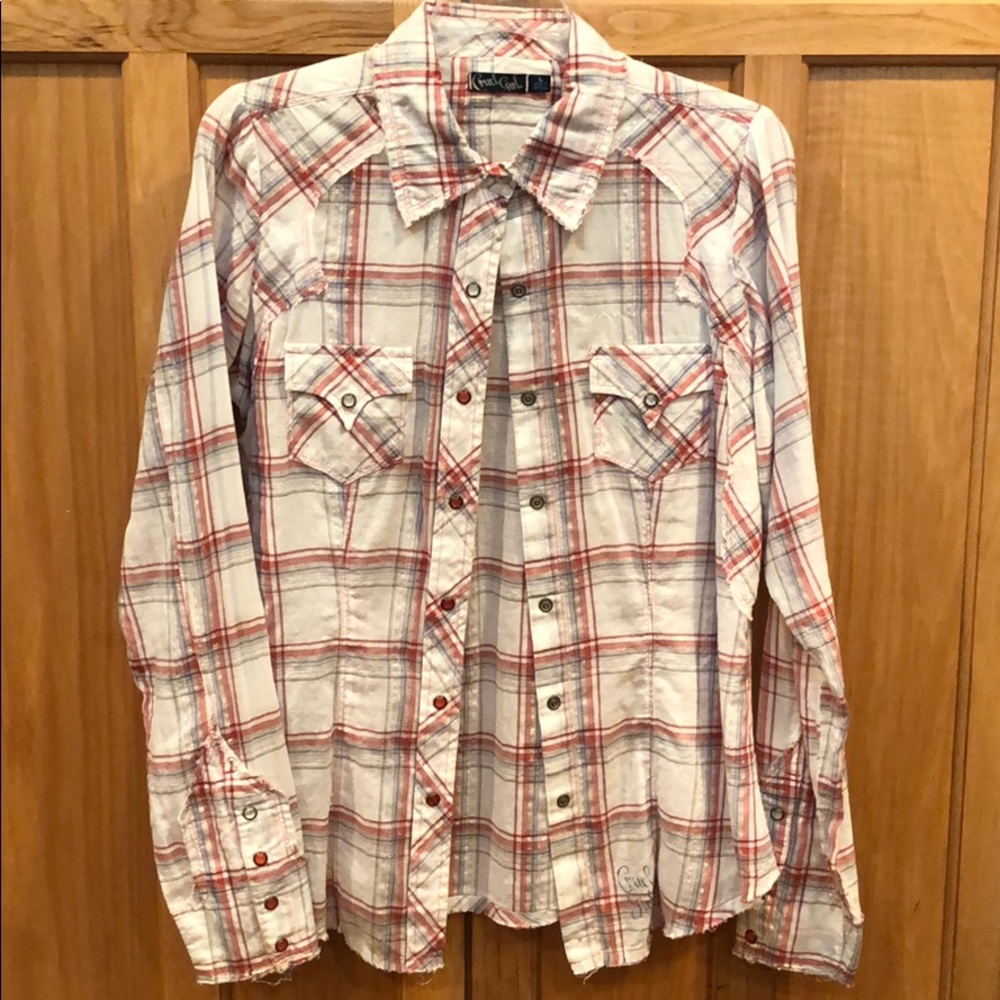 Cruel Girl long sleeve western shirt large